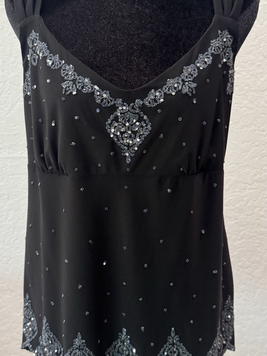 MSK Tops - Embellished Black Camisole, Like New size PL